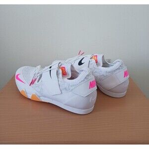 Nike Mens Pole Vault Elite Track Field Jumping Spikes AA1204-101 White Sz 12 New